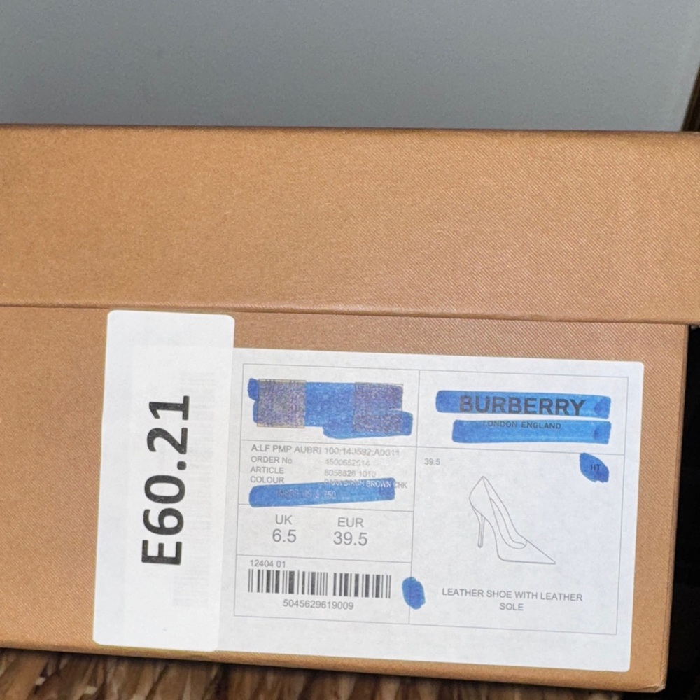 Burberry Checkered Brown and Black Heels - Picture 6 of 6